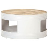 Cumpara ieftin Masuta de cafea, alb, 68 x 68 x 36 cm, lemn masiv de mango