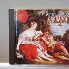 C.P.E. Bach - 3 Concertos with James Galway (1990/BMG/RFG) - CD ORIGINAL/Nou