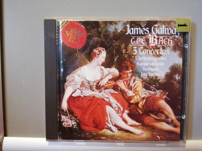 C.P.E. Bach - 3 Concertos with James Galway (1990/BMG/RFG) - CD ORIGINAL/Nou