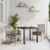 VidaXL Scaun pentru Grădină 2 pcs Gri 53 x 60 x 85cm poliratan 42003447