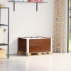 vidaXL Rame Paleti 80x60cm Lemn Masiv Pin Maro 2 Buc Stivuibile Pliabile Accesorii Mobila