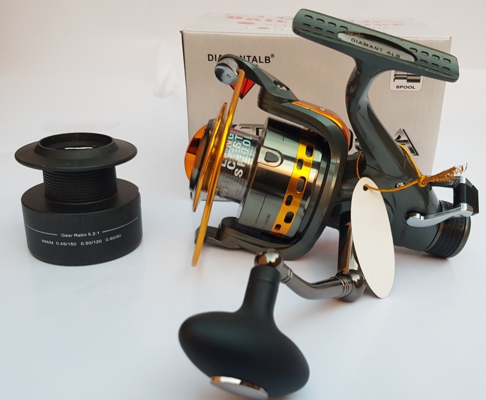 Mulineta DIAMANT KT6000A BAITRUNNER 10 rulmenti, Diamant Alb | Okazii.ro