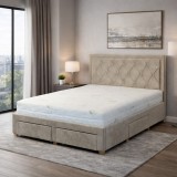 Saltea ortopedica Holiday Perfect Dream 140x200x25 cm, arcuri pocket, 7 zone confort, spuma memory, husa detasabila, fermitate medie, Saltsib