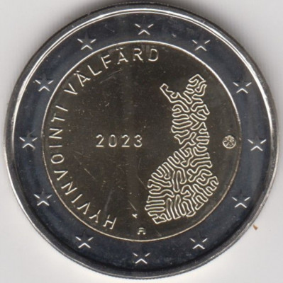 moneda 2 euro comemorativa FINLANDA 2023_Sanatate, UNC foto