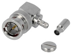Conector BNC tată unghi 90&deg; 75&Omega; crimpat
