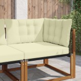 vidaXL Perna pentru canapea de exterior 3 pcs Crem Poliester 900916