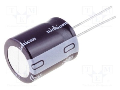 Condensator electrolitic NICHICON UCS 22uF 450V THT 16x20mm foto