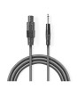 Cablu difuzor 1.5mm SPEAKON 2-pini mama - 6.35 mm tata 5m gri Nedis