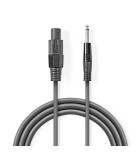 Cablu difuzor 1.5mm SPEAKON 2-pini mama - 6.35 mm tata 5m gri Nedis