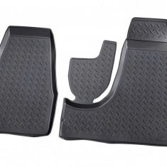 Set de 2 covorase cauciuc 3D stil tavita premium pentru VW T5, T6 din 2003