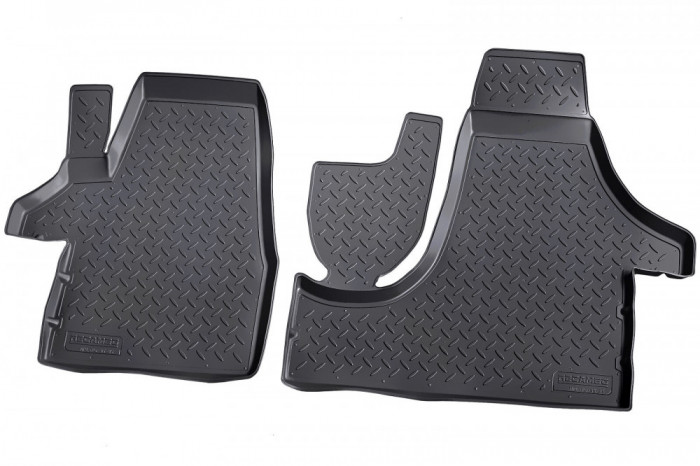 Set de 2 covorase cauciuc 3D stil tavita premium pentru VW T5, T6 din 2003