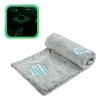 Pătură Bebe Fluorescentă Planete Spațiu Gri 140x100cm Poliester - Păturică Copii Moale Luminoasă Somn Liniștit