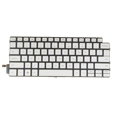 Tastatura Laptop, Dell, Latitude 14 3400, 3401, 3405, 3410, 5490, 5491, 5493, 5498, (an 2021), iluminata, argintie, layout US foto