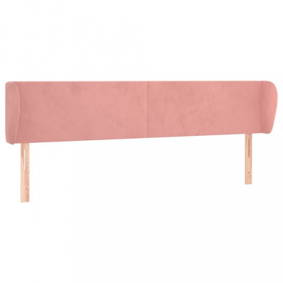Tăblie de pat cu aripioare roz 183x23x78/88 cm catifea foto