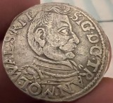 Monedă 3 grosi, Sigismund Bathory, principe al Transilvaniei