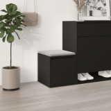 Cutie cu sertar, negru, 40,5x40x40 cm, lemn compozit GartenMobel Dekor, vidaXL