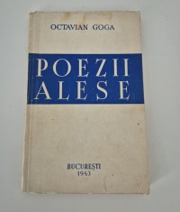 Carte veche 1943 Octavian Goga Poezii alese