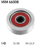 SKF VKM 66008 rola intinzator,curea transmisie