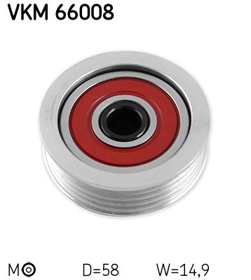SKF VKM 66008 rola intinzator,curea transmisie foto