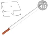 Cablu electric litat PVC alb 10mm&sup2; 100m