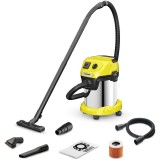 Aspirator umed-uscat Karcher WD 3 P S V-17/4/20 Workshop 1.628-195.0, Aspirare umeda si uscata, Recipient din itel inoxidabil de 17 L, Furtun 2 m, 100