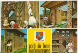 CPIB 16007 CARTE POSTALA - PORTI DE LEMN MARAMURESENE, MOZAIC, Necirculata, Printata