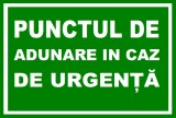 Placuta pentru punctul de adunare in caz de urgenta