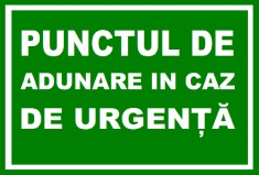 Placuta pentru punctul de adunare in caz de urgenta foto