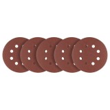 Discuri de slefuire Velcro 125 mm P80, 8 gauri, set 5 buc Graphite