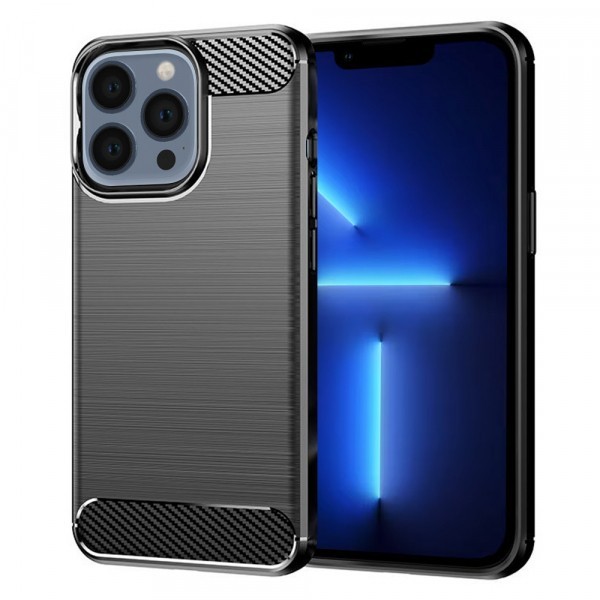 Husa pentru Apple iPhone 13 Pro Max, Techsuit, Carbon, Neagra