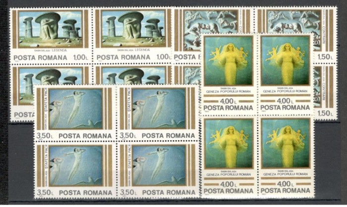 Romania.1982 50 ani nastere S.Balasa-Pictura bloc 4 YR.738