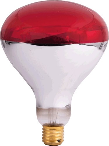 Bec Infrarosu R125 250W E27 Rosu pentru incalzit pui / animale