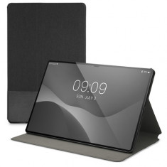 Husa pentru tableta Samsung Galaxy Tab S8 Plus/Galaxy Tab S7 Plus/Galaxy Tab S7 FE, Kwmobile, Gri/Negru, Textil, 57134.73