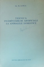 Tehnica insamantarilor artificiale la animalele domestice - N. Lunca, 1954