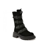 Ghete GRYXX negre, Z55392, din piele intoarsa
