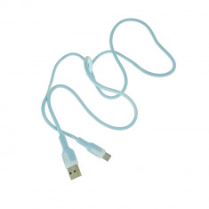 Cablu cu conectori USB-A tata la USB-C tata, XO NB212 82774, incarcare, transfer date, 2.1A, lungime 100cm, albastru