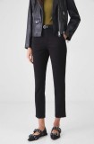 Medicine pantaloni culoarea negru, fason chinos, medium waist