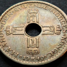 Moneda istorica 1 COROANA - NORVEGIA, anul 1940 * cod 4516 B - excelenta!