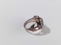 Inel din argint vintage cu onix #10031