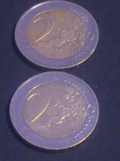 Lot 2x2 euro (4 E) 2002 A + G Germania stare FB,scrisul pe cant este in oglinda foto