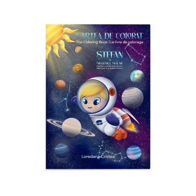 Stefan si sistemul solar - Cartea de colorat foto