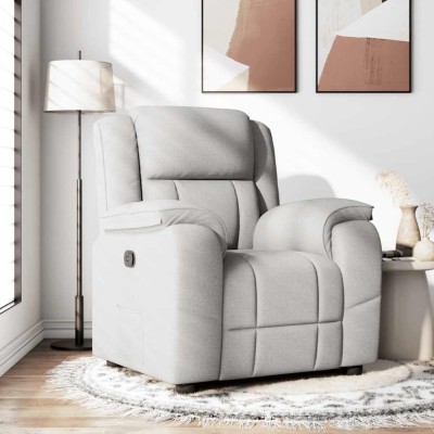 vidaXL Scaun extensibil din stofă gri nor foto
