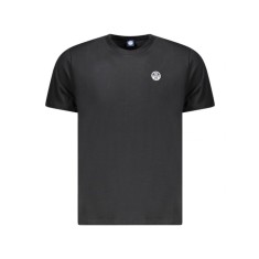Tricou barbati, cu mini logo brodat, Regular fit, Negru, S