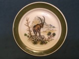 Farfurie decorativa scena montana cu Capra Ibex realizata pentru a marca a 8 editie a zilei internationale a drumetie anul 1981 !