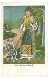 3367 - ETHNIC, woman &amp; girl, port popular, Romania - old postcard - unused