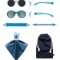 Ochelari de soare pentru copii MOKKI Click &amp; Change, protectie UV, bleu, 0-2 ani, set 2 perechi