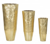 Set 3 suporturi pentru ghivece Goldely, Mauro Ferretti, 50.8x114.9 cm, fier, auriu