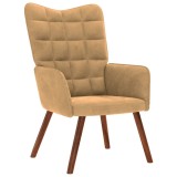 vidaXL Scaun de relaxare, maro, catifea