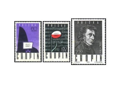 Polonia 1960 - Fr&amp;eacute;d&amp;eacute;ric Chopin, serie neuzata foto