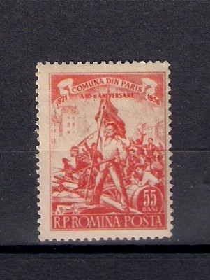 ROMANIA 1956 - A 85-A ANIVERSARE A COMUNEI DIN PARIS, MNH - LP 405 foto